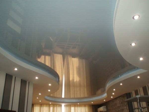 Монтаж двухуровневого потолка из гипсокартона - фото