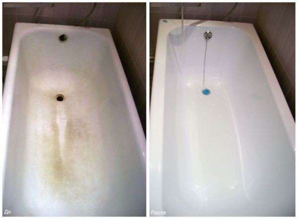 Как выполняется покраска старой ванны - фото