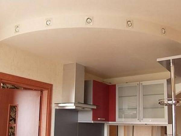 Потолки из гипсокартона на кухне — эстетичное потолочное покрытие своими ру ... - фото
