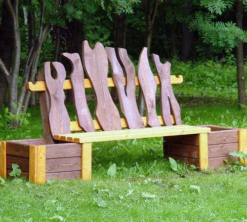 Скамейка для дачи и сада своими руками: чертежи, размеры, фото - фото